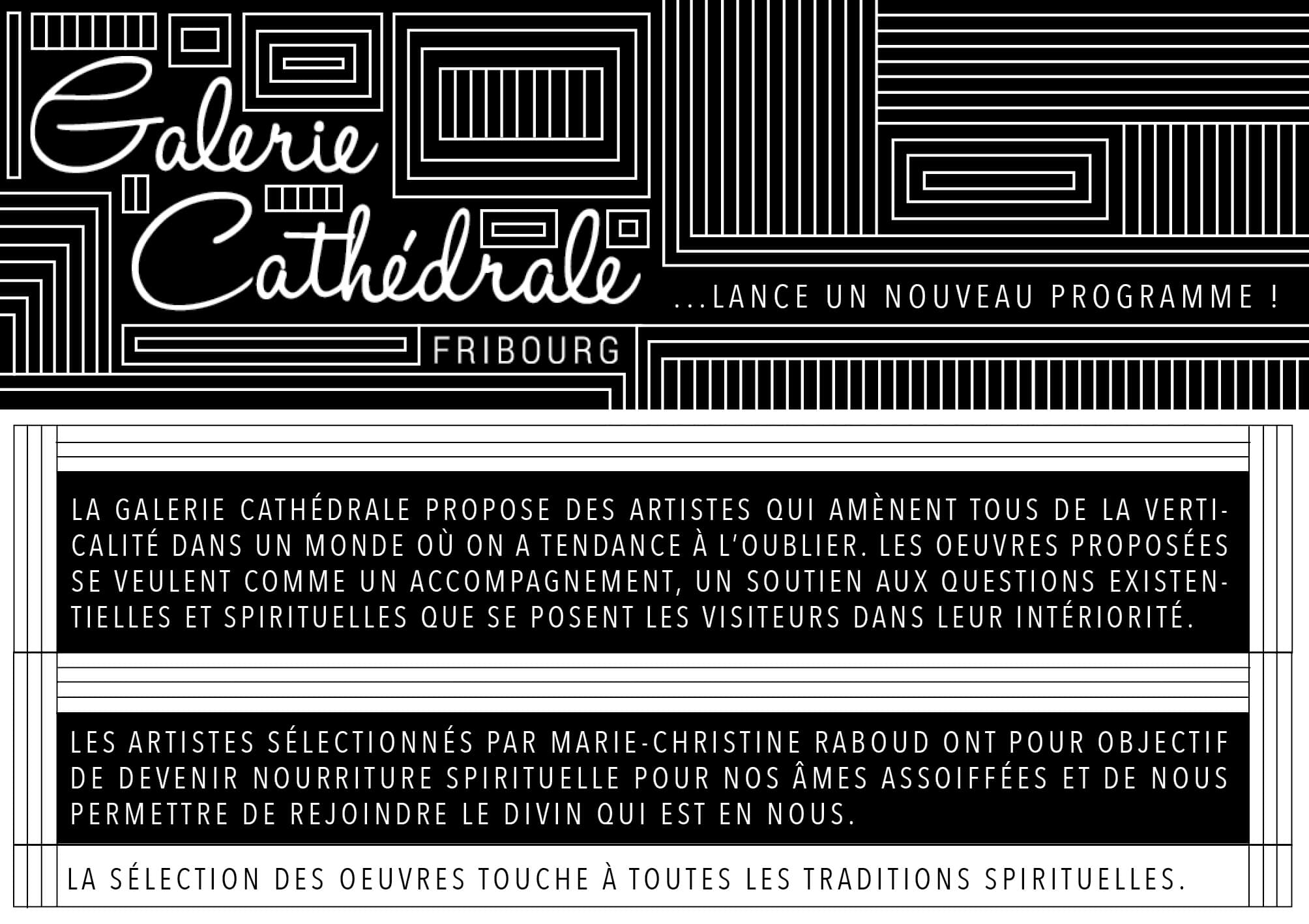 Affiche du programme de la Galerie Cathédrale à Fribourg